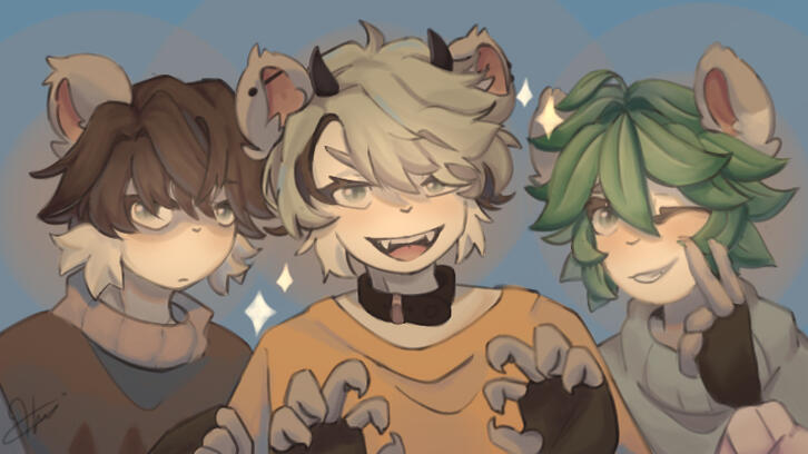 yukio, komoji and rumi